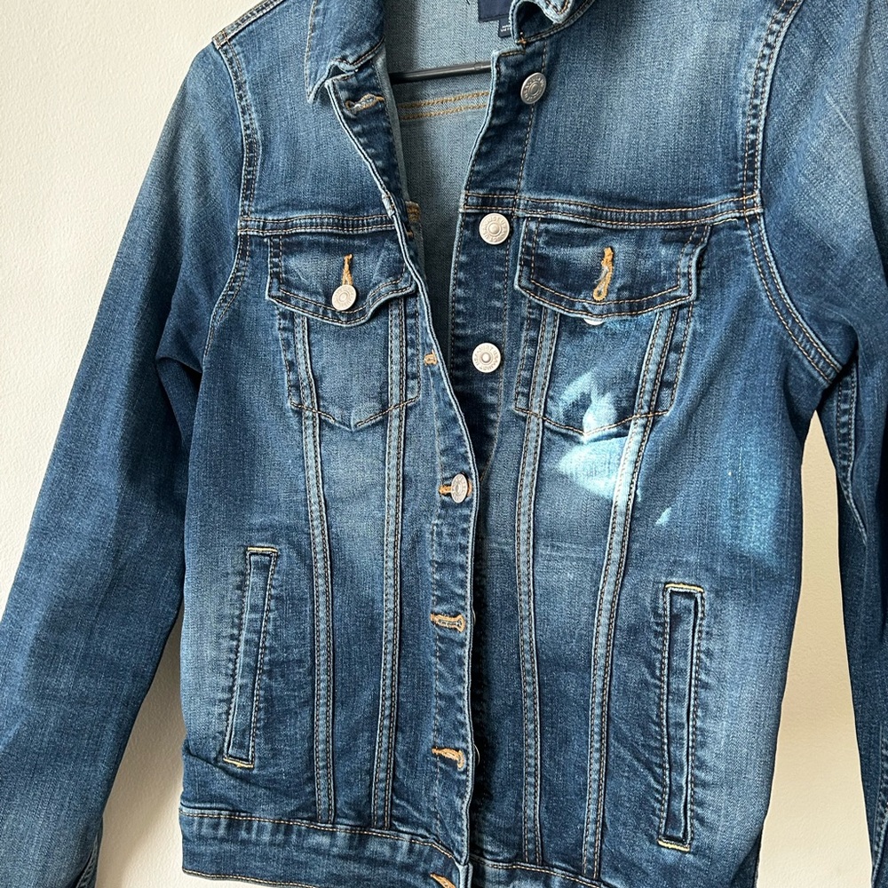 Dark denim button up jacket